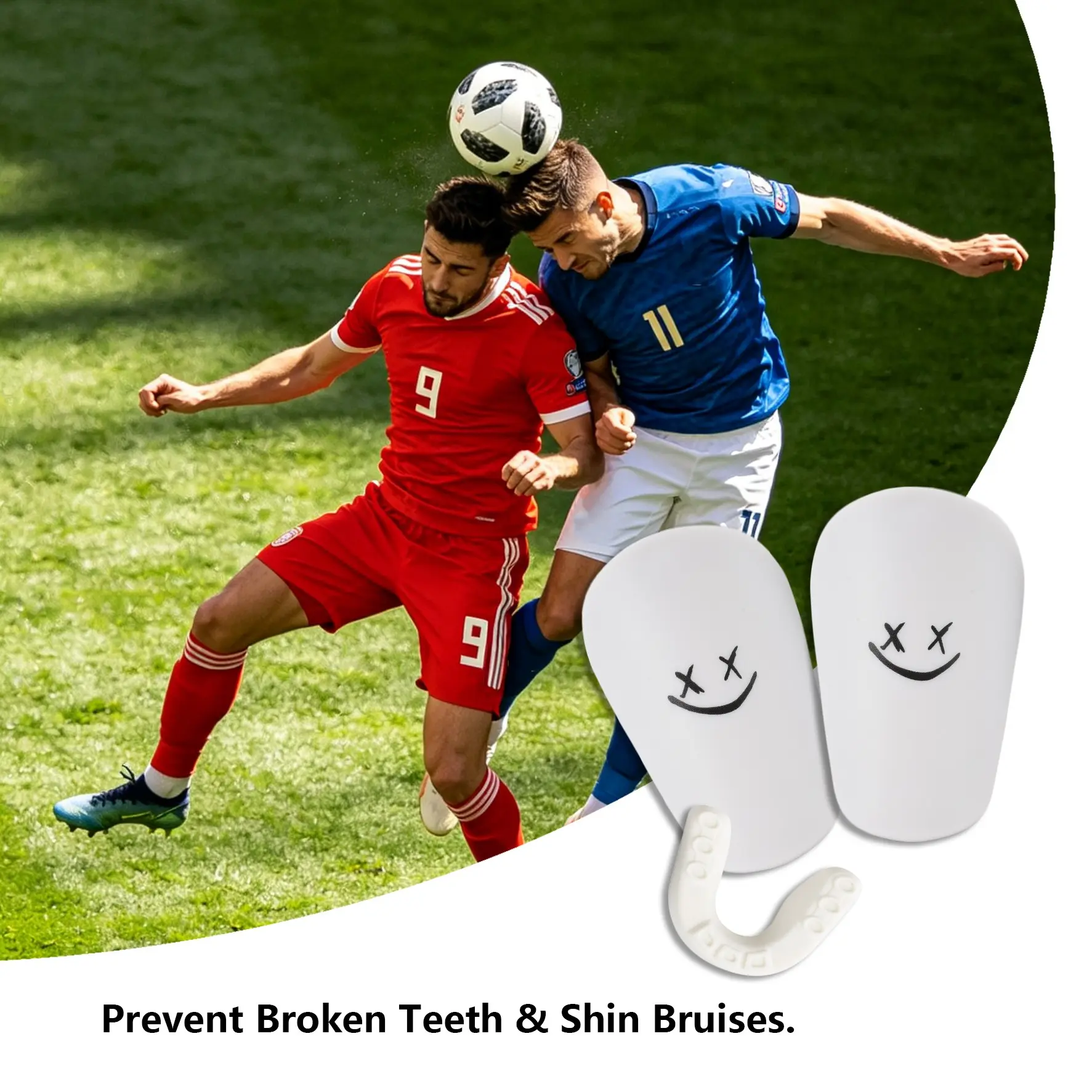 Thickened Leg Guards Set, Anti-Collision Sports Mouthguard, Protective Gear for Soccer, Rugby, Hockey, Professional Athletic Equipment, Shin Guards