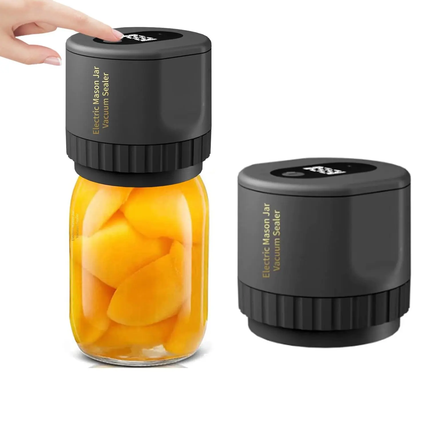 Electric Mason Jar Vacuum Sealer Kit - Vacuum Sealer for Jars with Wide, Regular Mouth Lids for Canning, Food Storage - Ideal for Home Use