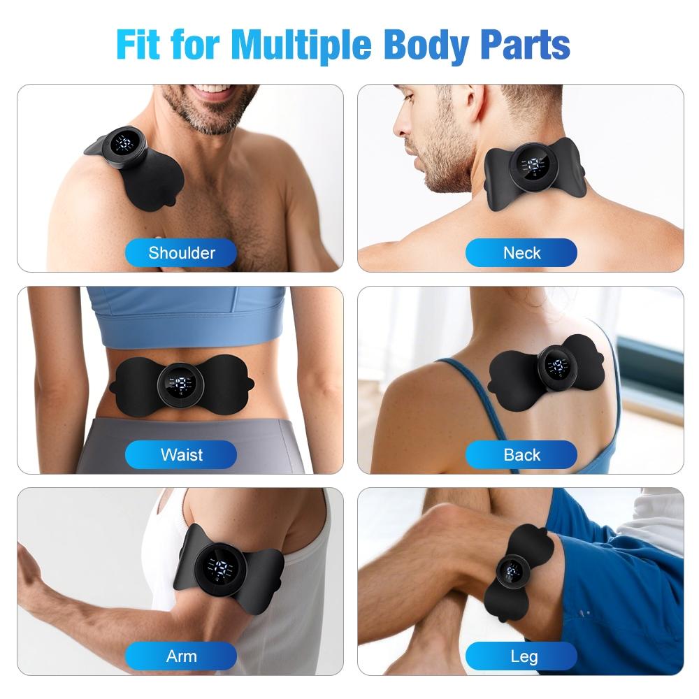 Heated Massage Patch with 3 Temperature Settings, 6 Modes Shoulder Neck Back Waist Leg Muscle Relaxation Pad Menstrual Care
