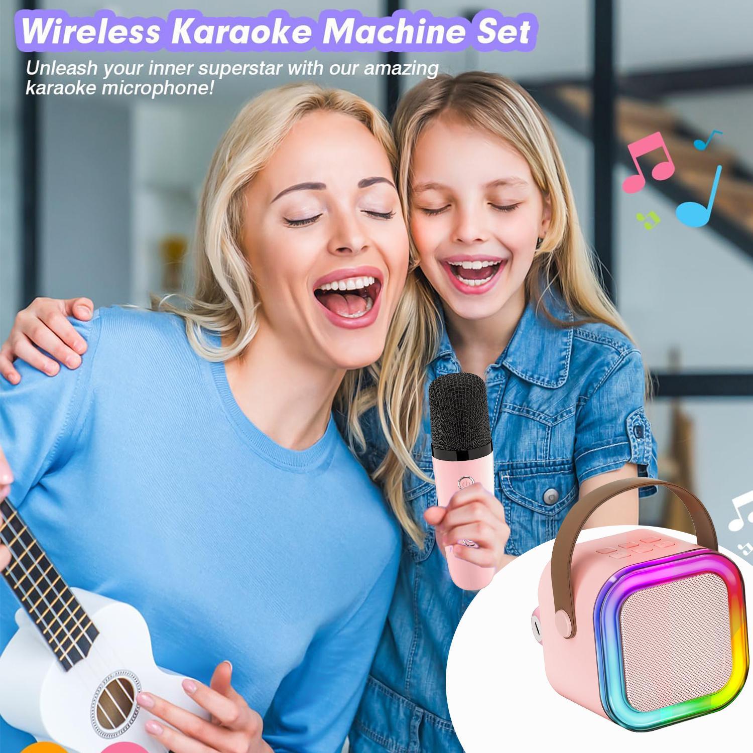 Portable Wireless Karaoke Machine for Adults and Kids, Rechargeable Battery, Handheld Speaker with Mic, Perfect for Parties and Gifts