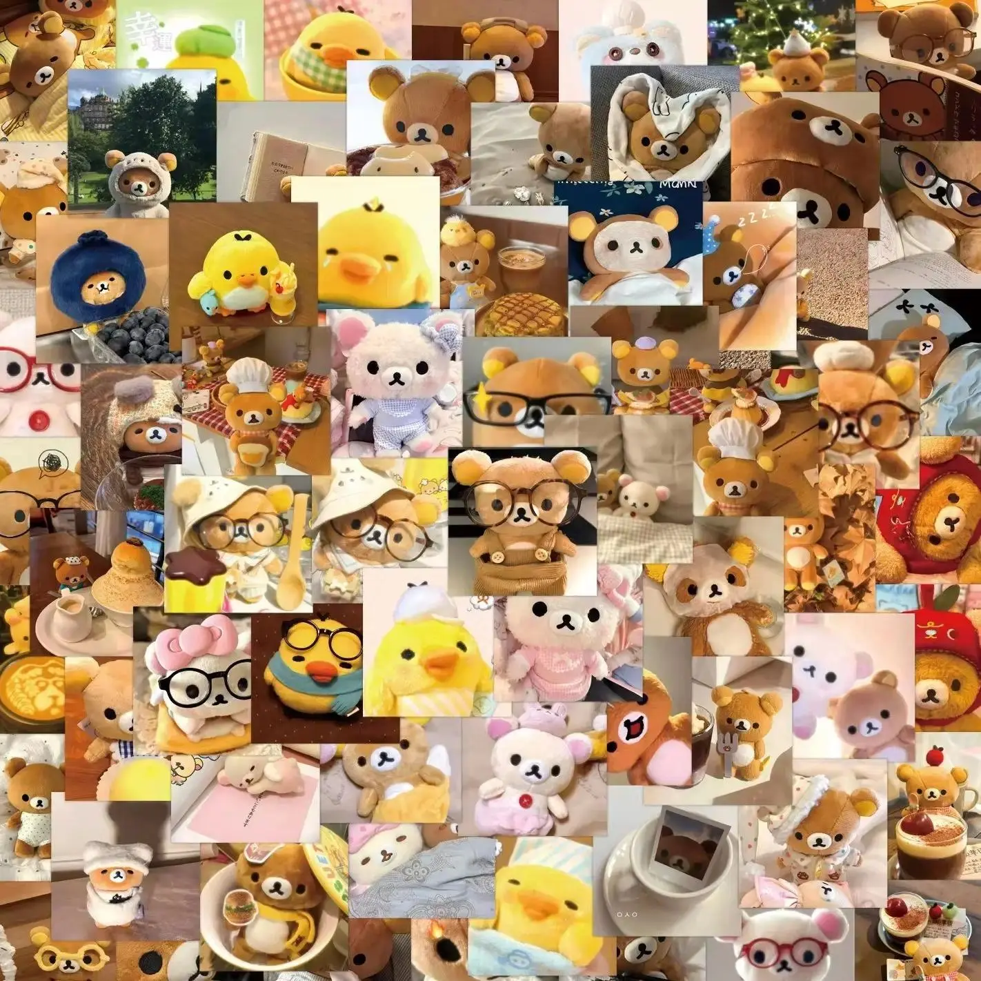 75/105PCS Rilakkuma Stickers Graffiti Stickers DIY Diary Phone Case Handmade Scrapbook Aesthetic Stickers Gifts For Girlfriend