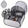 Portable Cat Tunnel Fence, Breathable Soft Tunnel, Indoor Outdoor Pet Enclosure, Cat Bed for Cats, Kittens and Small Dogs, Includes Carry Bag