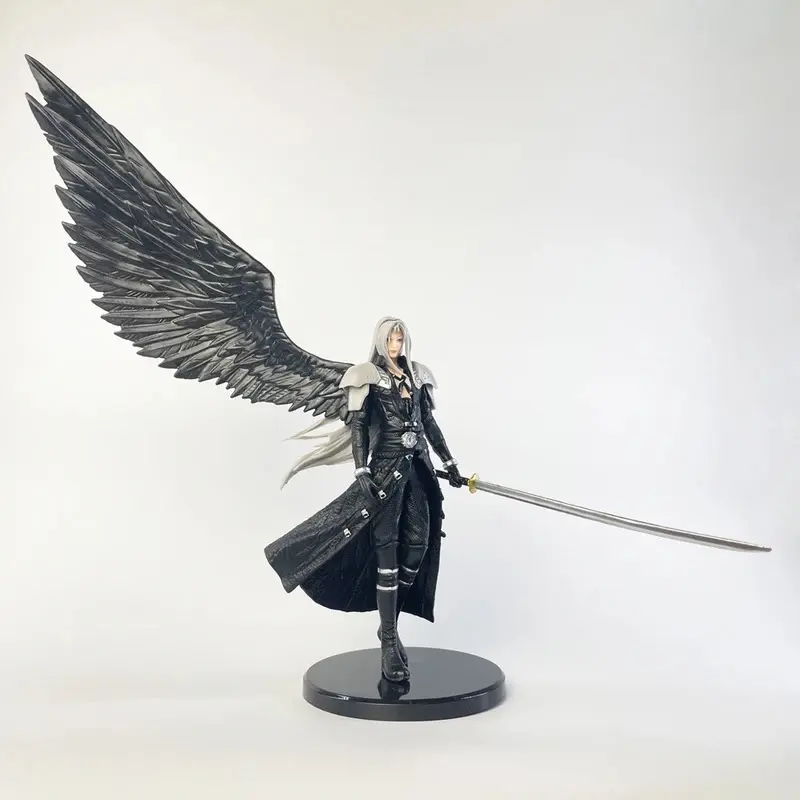 28cm Sephiroth Anime Figure Rebirth One-Winged Angel Action Figure Collection Model Desktop Ornaments Decoration