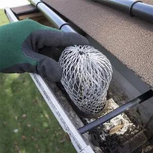 High-Quality Rain Gutter Guard Net, 3.5 Inch Expandable Aluminum Filter, Prevents Leaves and Debris, Ideal for Roof and Yard Drainage, Installation