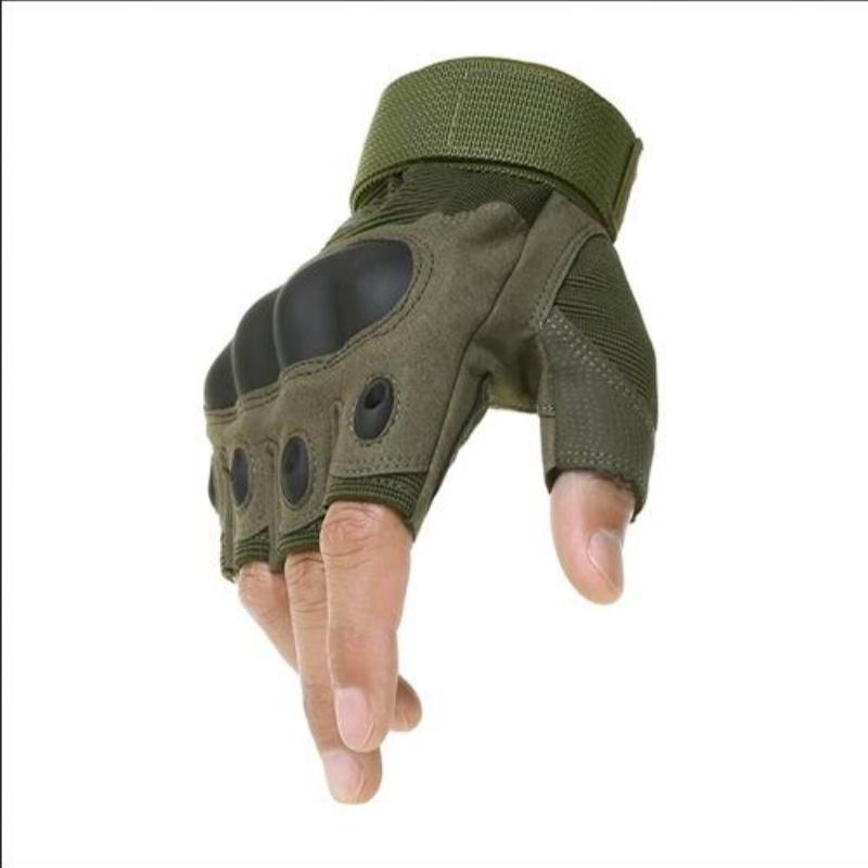 Men's Half Finger Tactical Gloves - Outdoor Military Gloves for Shooting & Cycling