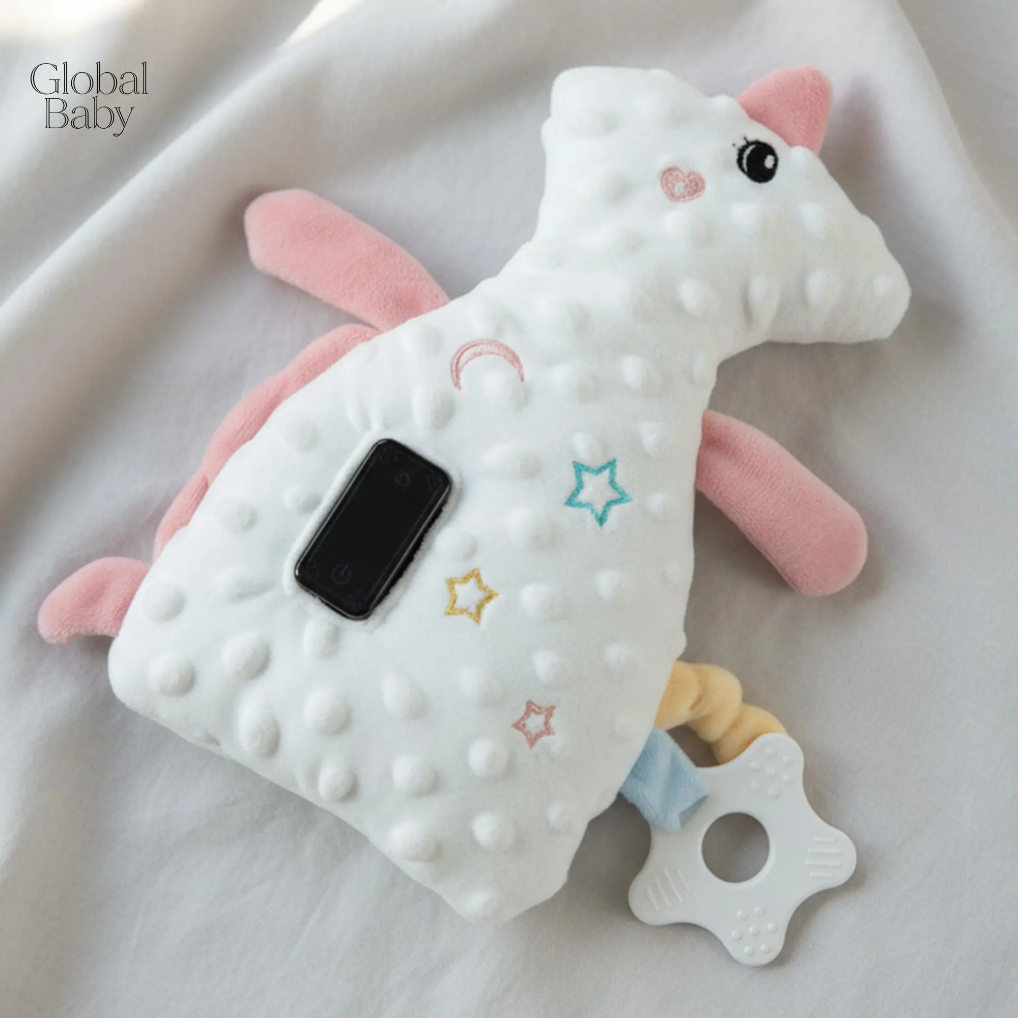 Baby Vibrating Soother, Cute Animal Automatic Sleep Aid Soft Adjustable Crib Pacify Toy