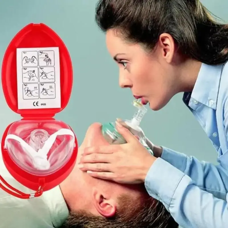 2-Pack Professional Cpr Resuscitation Mask, Reusable Respiratory Protection with One-Way Valve, Essential Emergency Rescue Equipment, Tool