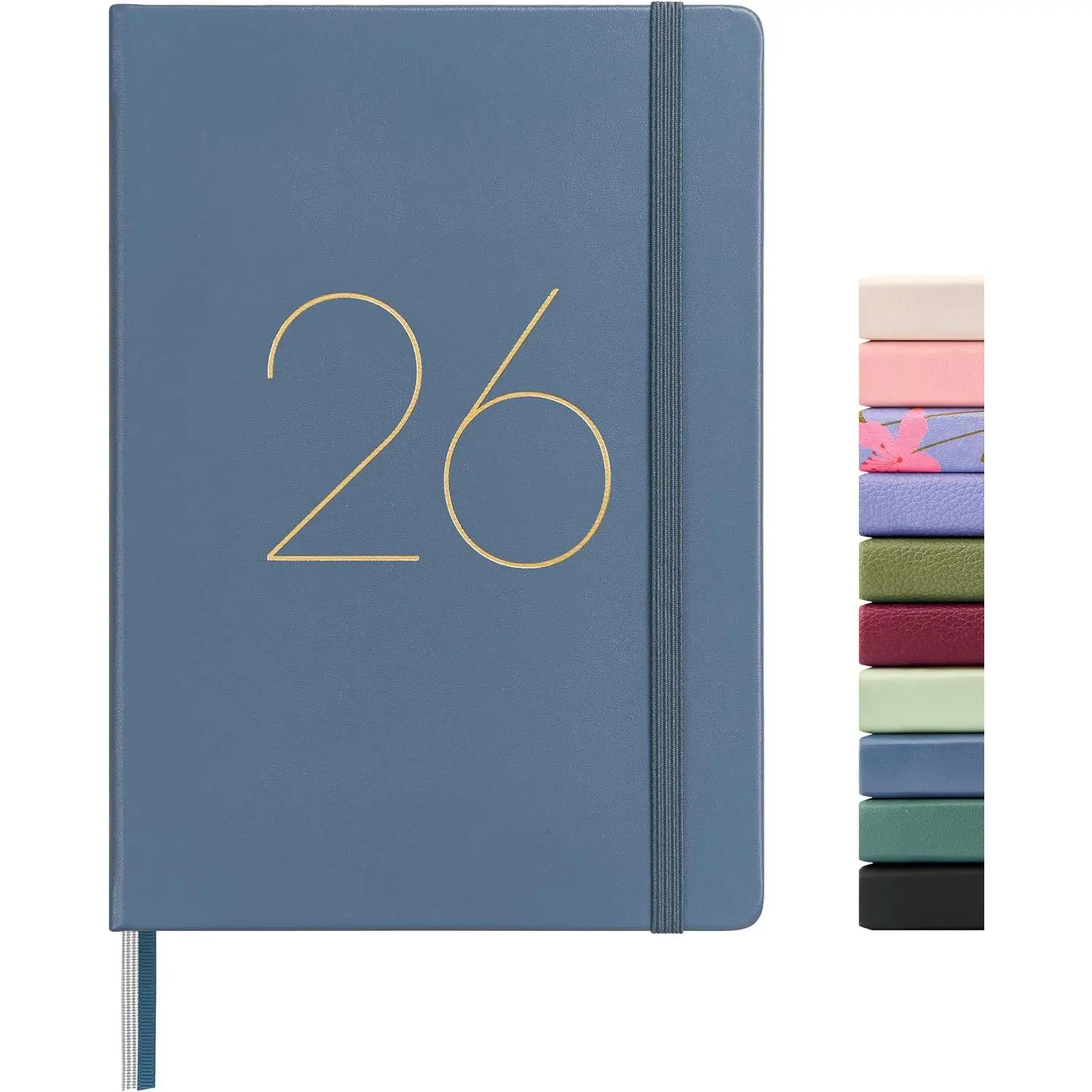 And   2026 Planner, 15 Months Hardcover Daily, Weekly & Monthly Planner, A5 size, 100GSM Thick Pa,  Pocket, 5.7" x 8"(Dark Blue)