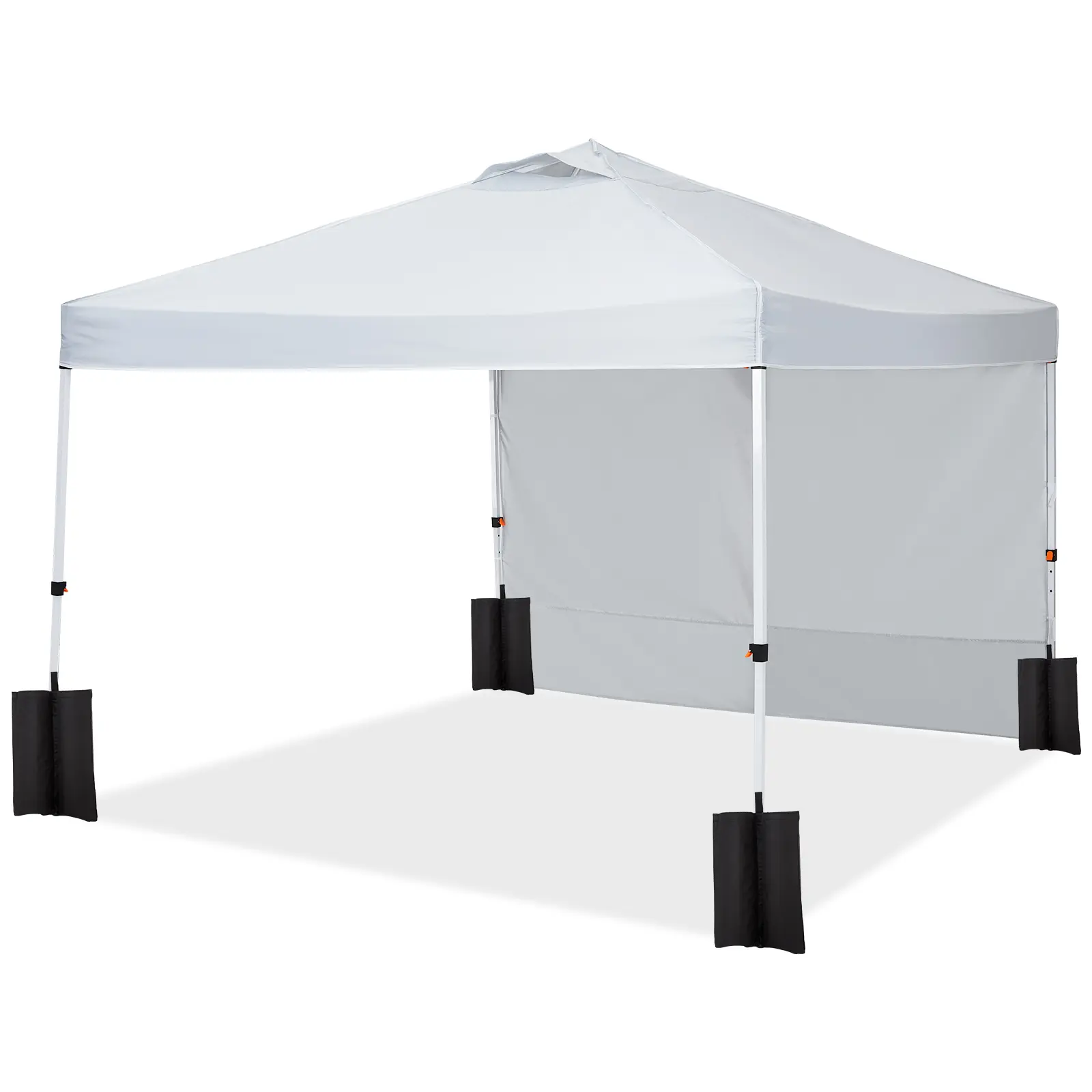 10x10ft One-Push Pop Up Canopy Tent with Mesh Sidewalls, Waterproof UV-Resistant Outdoor Gazebo for Camping, Backyard, Picnic & Beach