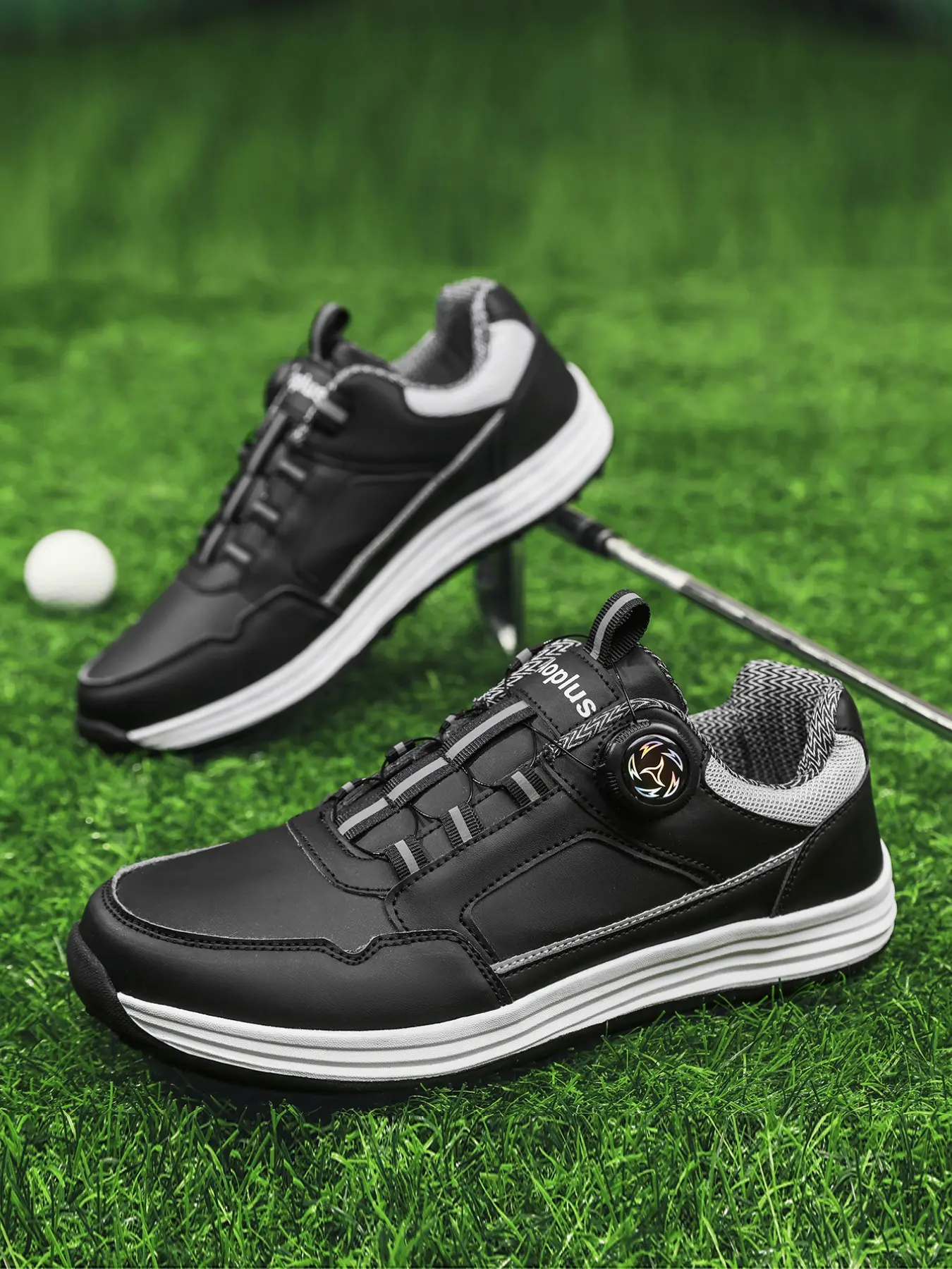 Men's Spikeless Golf Shoes 2026 New Sporty Design, PU Leather, Waterproof Anti-Slip Breathable, Lightweight Shock Absorption, Outdoor Training Shoe, Athletic Golf Shoes