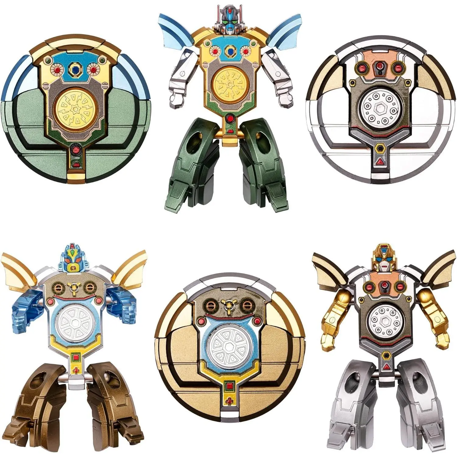 6-Pack Transformable Robotic Fidget Spinners, Ages 8+ Deformable Fidget Toys for Kids Party Favors, Christmas Stocking Stuffers, Classroom Prizes, Fidget Spinner, Bulk Gifts