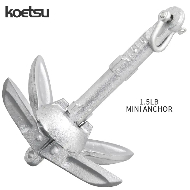 0.7kg/1.5lb Folding Boat Anchor for Boats Up to 3m, Inflatable Fishing Boat Anchor, Hard Body Boat Accessories, Specialized Fixed Anchor, Boating Accessory