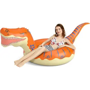 Inflatable Dinosaur Pool Float Tube 93'' T-Rex for Boys Girls Adults Summer Beach Swimming Pool Inflatables Ride on Party Raft Lounge Kids Tyrannosaurus Toyfidget toys