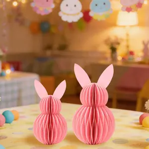 Easter Bunny Hive Decor Set, Colorful Easter Rabbit Ornaments, Party Supplies, Table Centerpiece, Room Decoration, Easter Gifts
