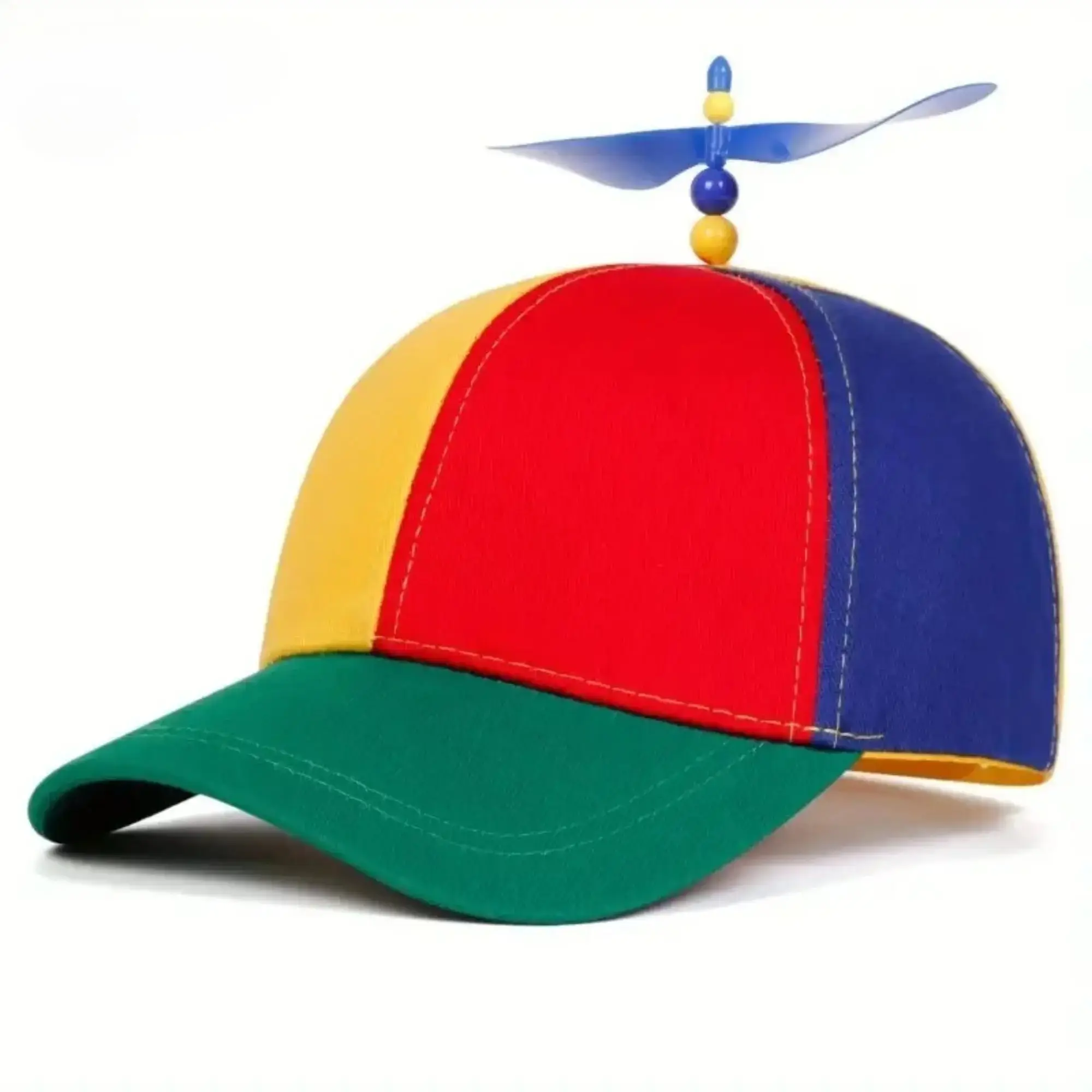 Hot Selling Novelty Propeller Decor Dad Hat for Men Women, Adjustable Lightweight Sun Protection Baseball Cap, Fun Unique Outdoor Head Accessory, Bonus Free Storage Pouch, Portable Casual Hat for Beach Trips Road Trip Daily Outdoor Holiday Wear