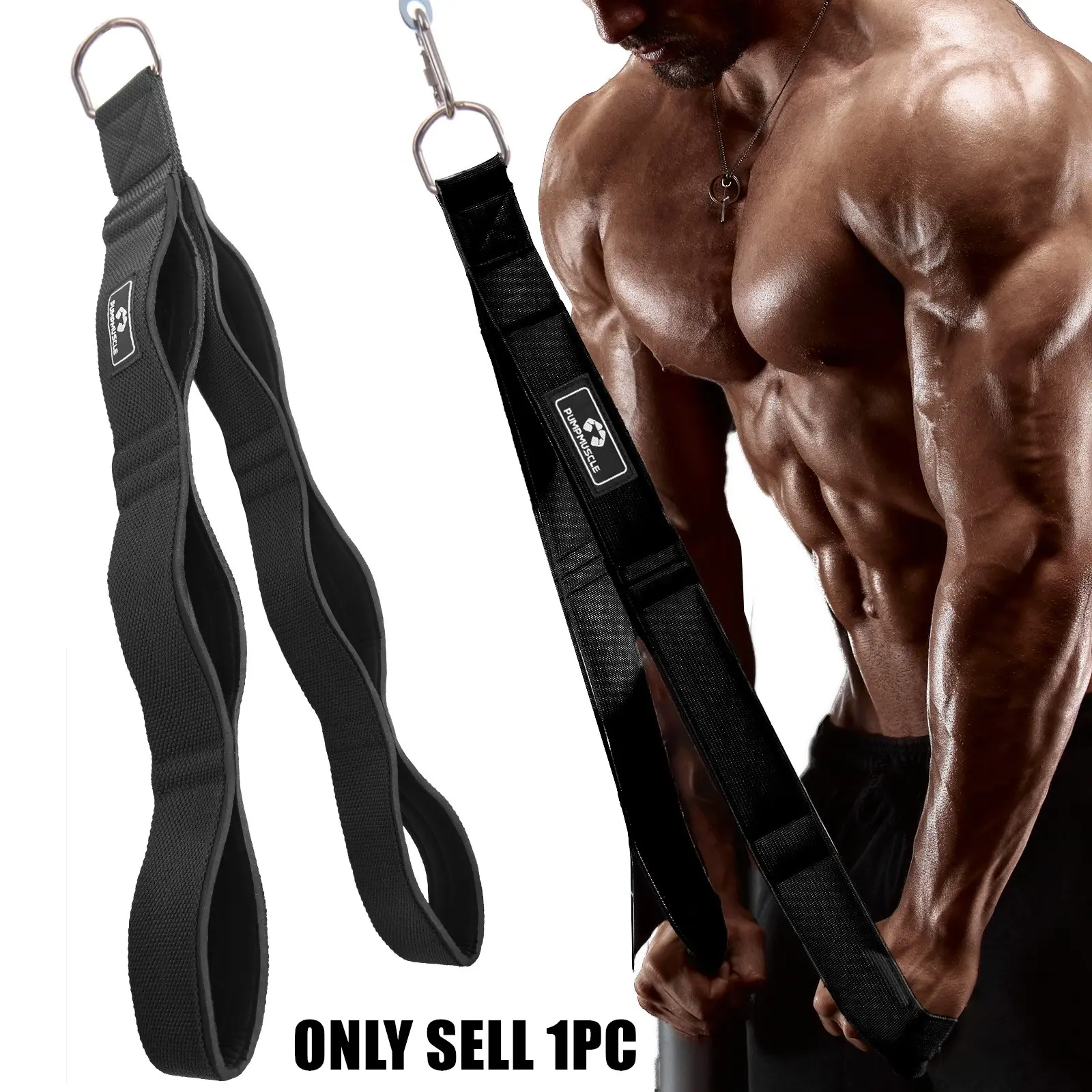 Tricep Training Rope, Cable Attachment Handles, Pull Down Rope for Gym Workout, Fitness Equipment for Home Gym, Stretching Gear, Exercise Equipment
