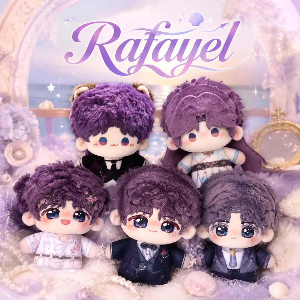 Love and Deep space Rafayel  Plush Doll Collection | Cute Handsome Character Merch for Fans, Kawaii Plushies, Collectible Figurines, Soft Stuffed Toys, Game Character Keychains, Gift Plush, Soft Cuddly Gift, Soft Huggable