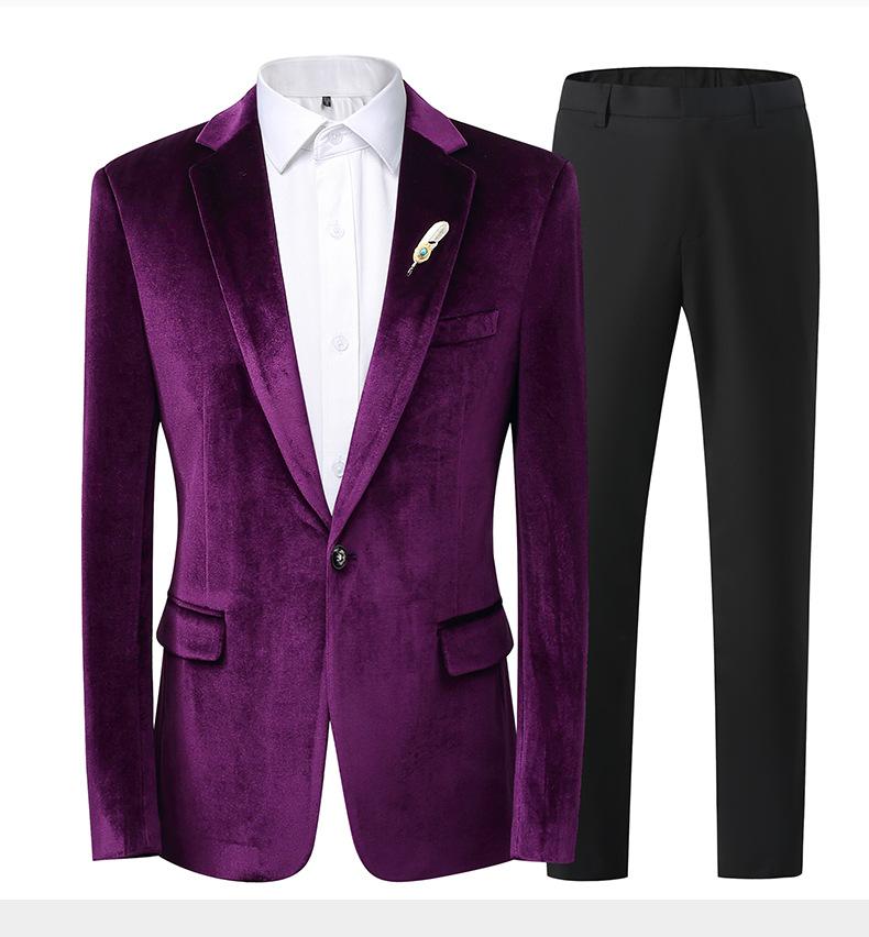 Men's Velvet Suit Jacket  Wedding Tuxedo, Formal Gala Dinner Blazer, Casual Evening Dress Coat