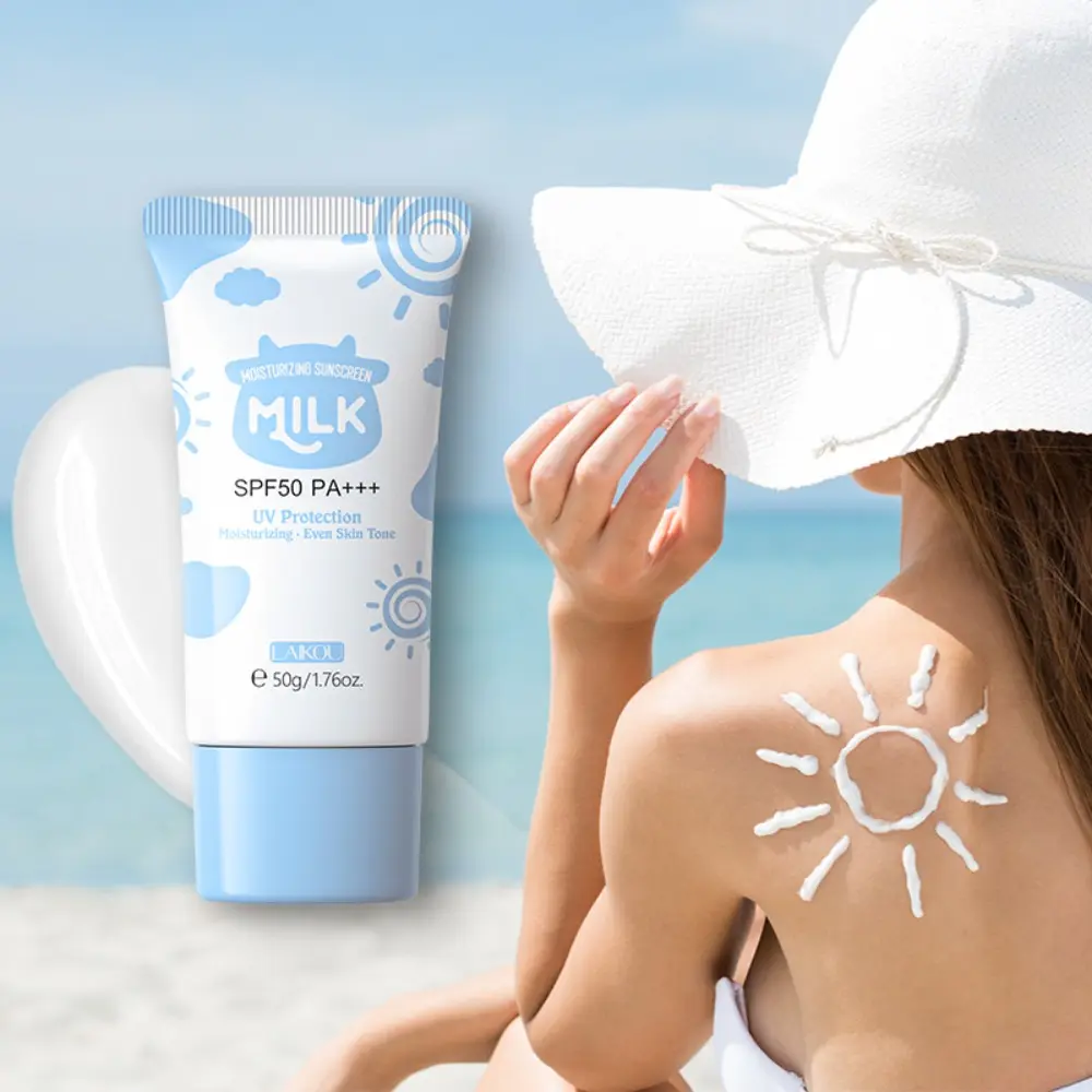 Milk Sunscreen Primer Lotion, Moisturizing Face Cream, Hydrating Makeup Prep, Skin Protection, Daily Use, Gentle Formula