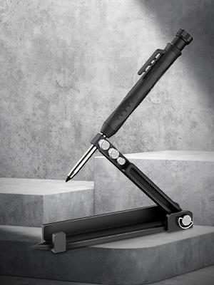 Multi-function Scribing Tool- Construction Pencil- Aluminum Alloy Scribe Tool with Deep Hole Pencil,DIY Woodworking Scribe Gauge Scriber Line Maker Measuring Tool,Gifts For Men(5.5Inch BLACK)