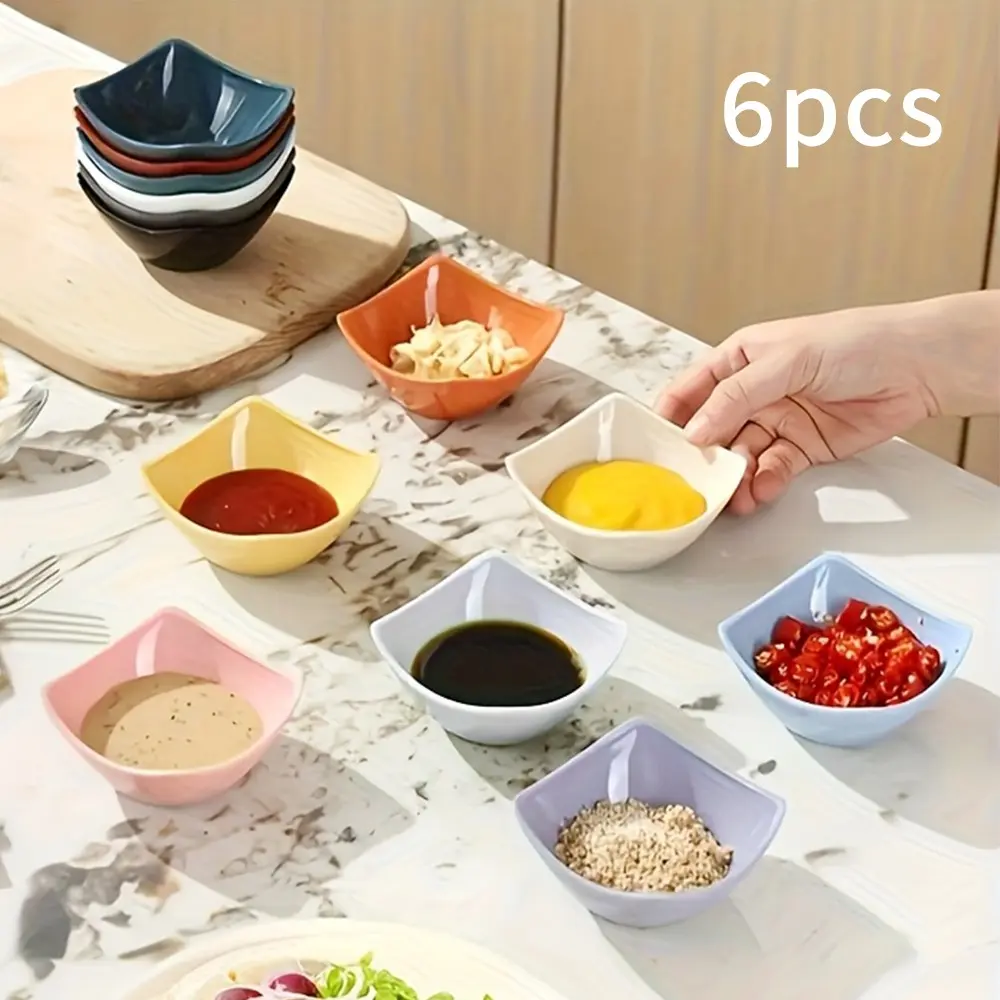 6-Pack Durable Mini Dessert Bowls, Microwave & Dishwasher Safe, Portable Sauce Fruit Snack Bowls, Ideal for Outdoor Picnics & Parties, Microwavable Bowls