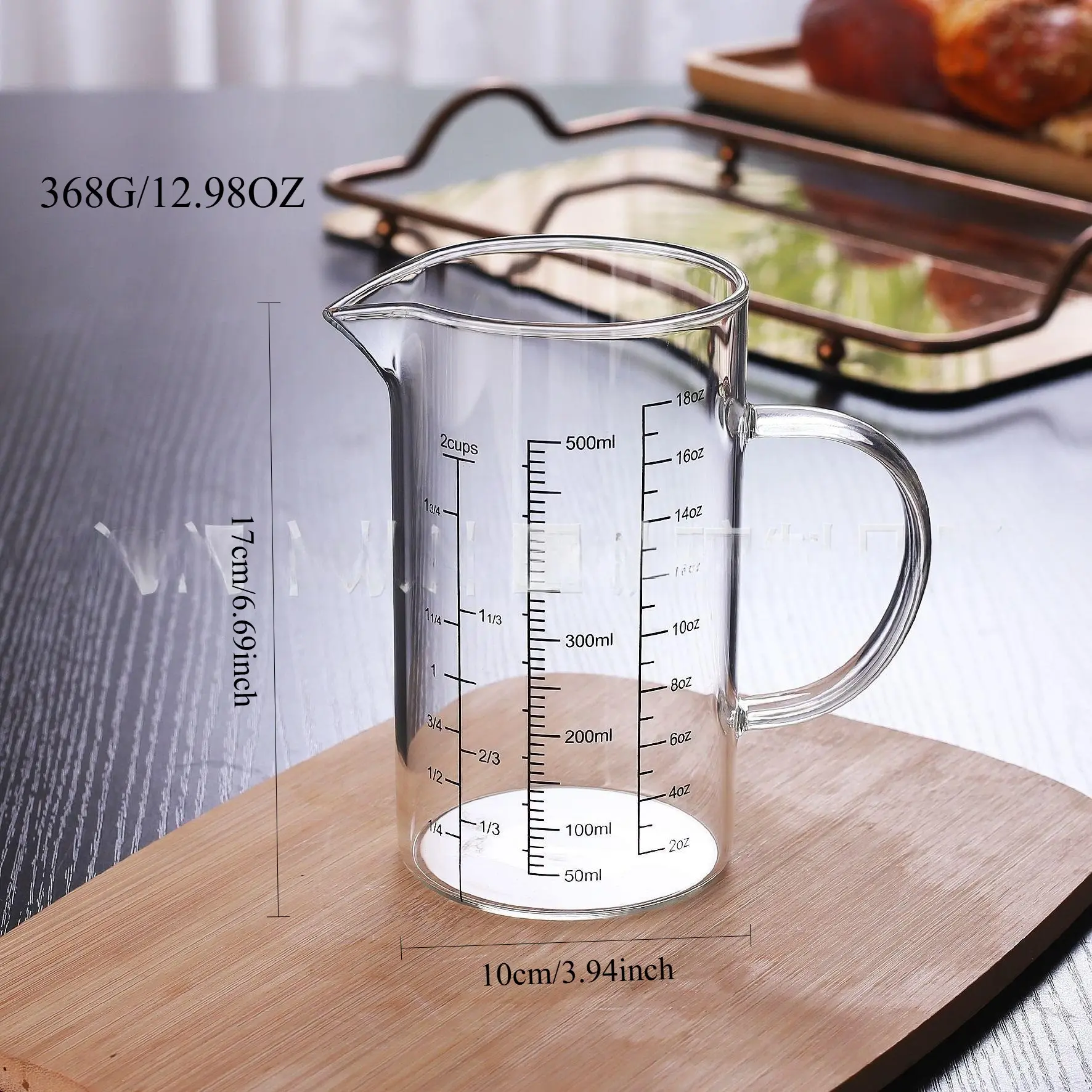 Measuring cup kitchen measuring utensils baking breakfast cup glass cup cross-border Anglo-American style graduated cup made of high borosilicate material Liquid Measuring Cups Measure Cups Food Measuring Tool