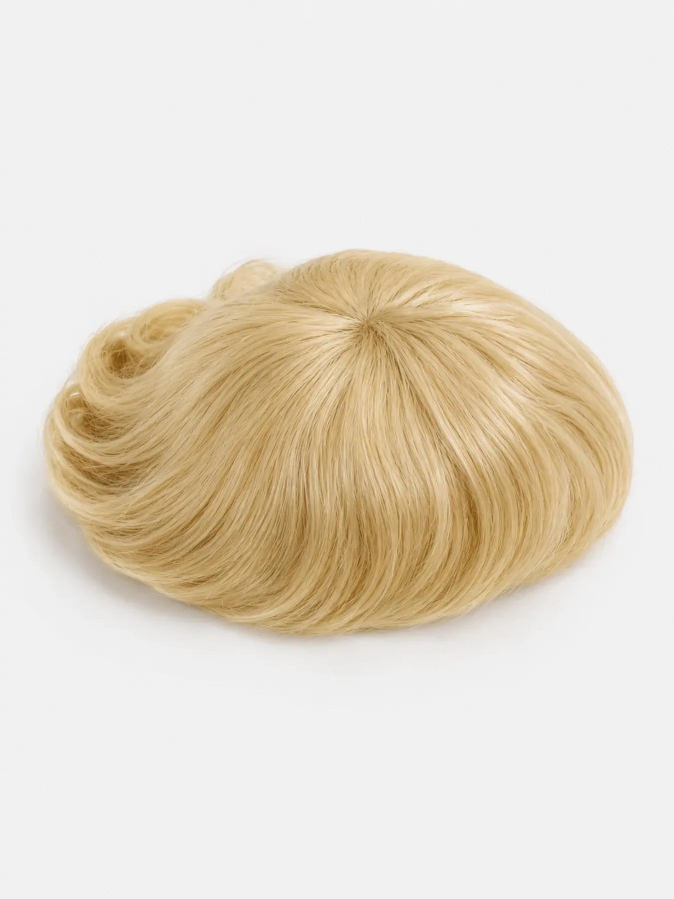 Lightweight Breathable Men’s 5x7 Inch Natural Looking Hair Replacement Toupee, Multiple Colors 6 Inch 15.24cm Hair Length Allow Custom Cut Styling, Suitable for Medium Hair Loss Thin Crown and Sparse Top Hair