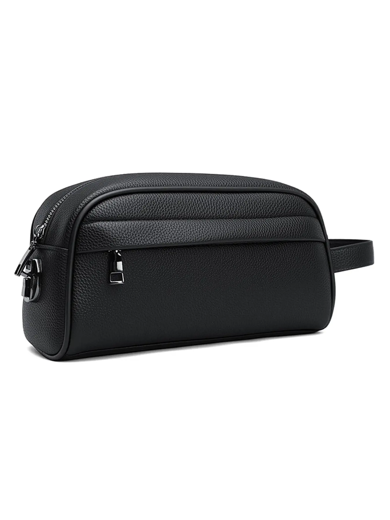 Litchi Texture Password Lock Handbag, Men's Business Casual PU Leather Clutch with Zip, Ideal for Travel, Gym, Home Storage, All Seasons