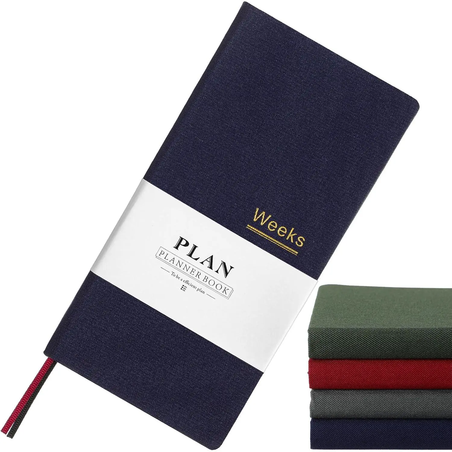 1 count Weeks Planner  for Christmas, A6 / 3.9x7.4 inch Portable Planner Undated Pocket Size Calendar Year Month Week Mini Slim Notebook Journal Schedule for Traveler Office (Navy Blue)