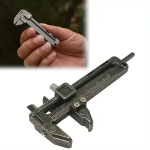 Mini multi-function alloy caliper, with more than 9 functions, a unique multi-function tool that can measure various objects in various situations, portable mini caliper, with bottle opener, wrench, nail puller, box opener, mobile phone holder, etc.