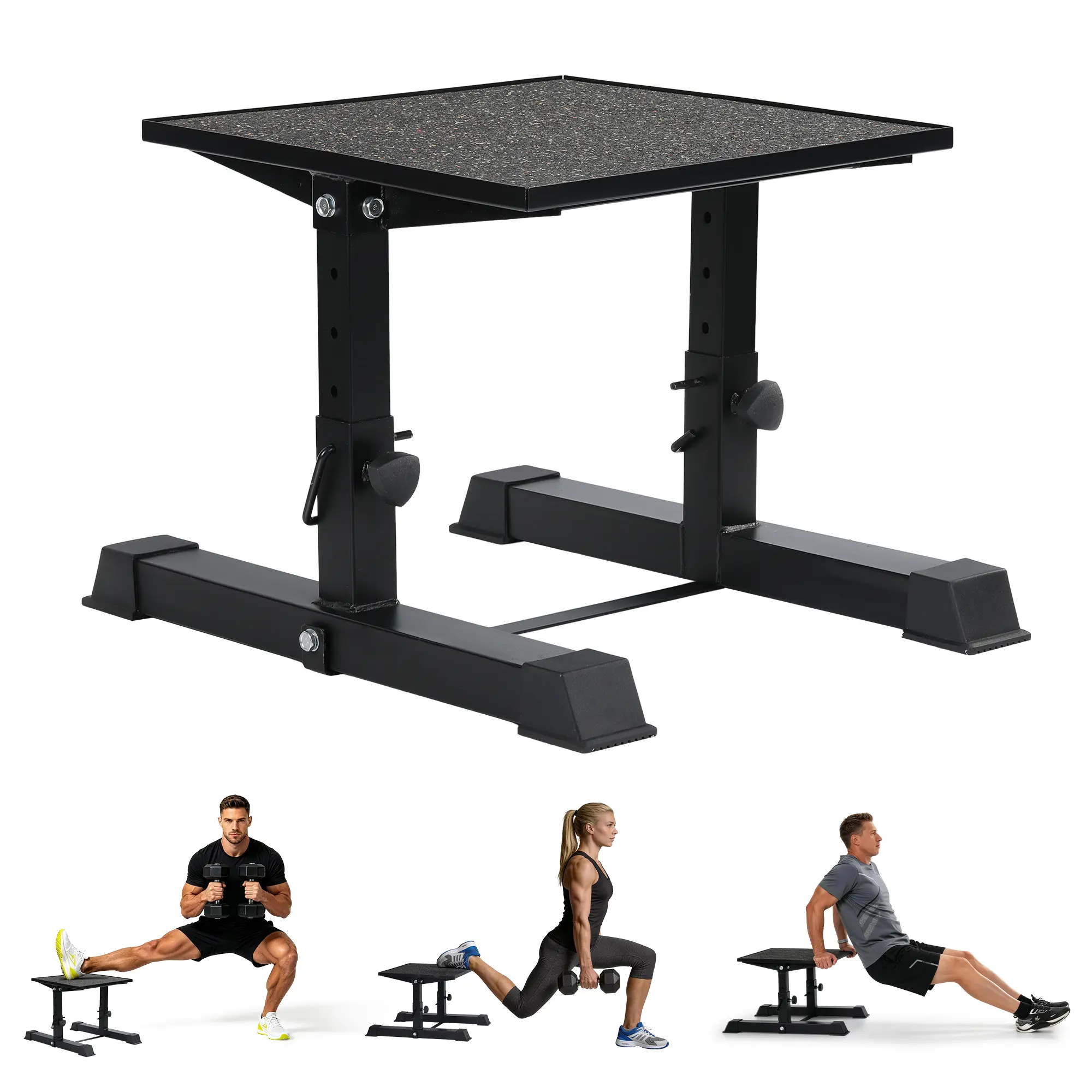Garvee Plyo Jump Box, Height Adjustable 15/17/19/21 Inches – Non-Slip Fitness Step Up Box with Safety Lock, Ideal for Home Gym Training, Conditioning and Strength Workouts