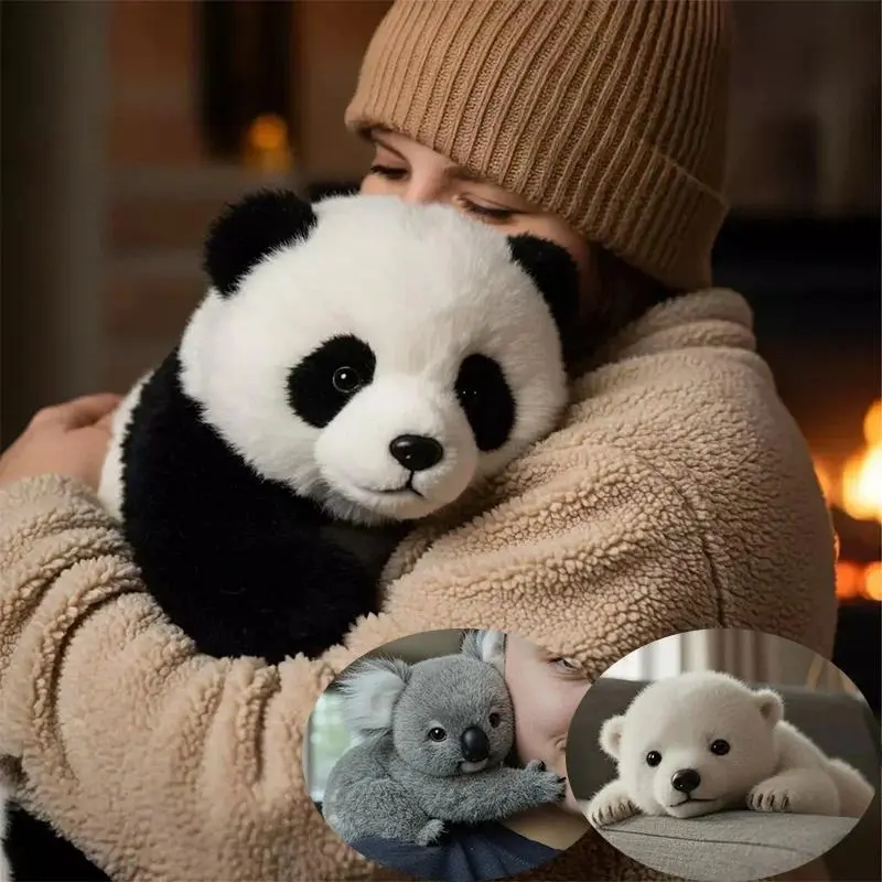 Koala-Panda Imitation Stuffed Animal, Soft-Touch Filling Stress Relief Toy, Unisex Emotional Healing Companion, Sleep Aid Gift - Refer to Size Chart, Other Usage Options Available