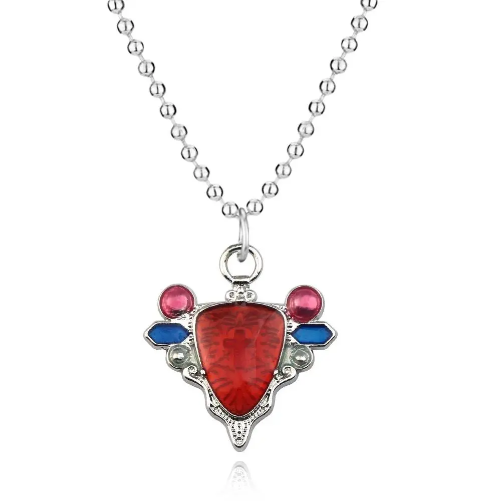 Anime JoJo's Bizarre Adventure Red Stone of Aja Cosplay Pendant Necklace, Choker Length Chain Jewelry Necklaces, Unisex Cosplay Gear Costume Accessory