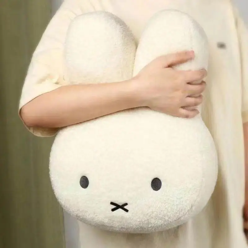 Kawaii Anime Miffy Rabbit Doll Cute Cartoon Super Soft Plush Toy Bed Throw Pillow Super Sofa Cushion A Birthday Gift for Girls
