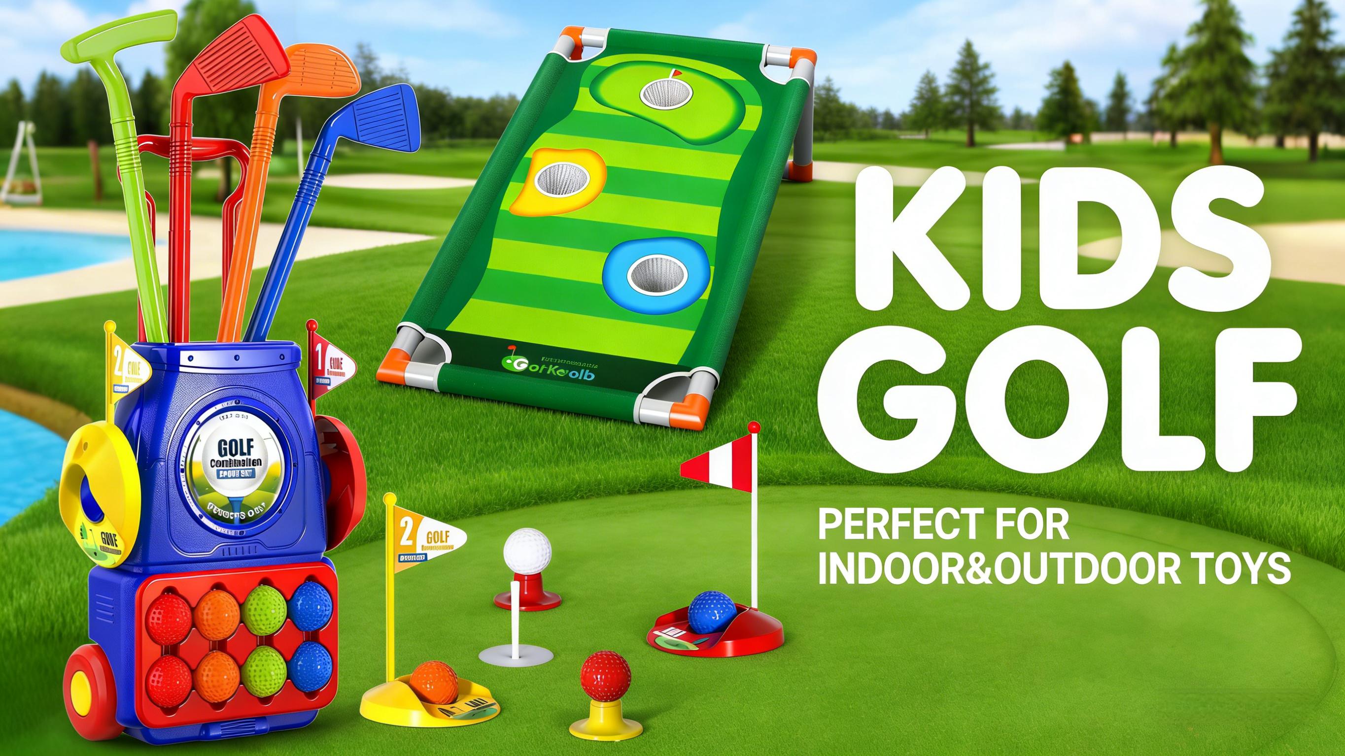 Kids Toddler Golf Set, Outdoor Golf Set Game for Kids Boys and girls,Indoor Outdoor Outside Toys Gifts for 3 4 5 6 Years Old Boys, 3 4 5 6 7 Years Old Boys Toys Birthday Gifts Ideas,