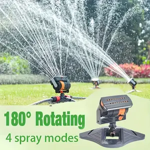 Garden Sprinkler with 16 Nozzle Sprinkler Heads, 180° Rotatable Adjustable Head, No-Electricity Automatic Irrigation System, Wide Coverage, Easy Installation for Lawns, Gardens
