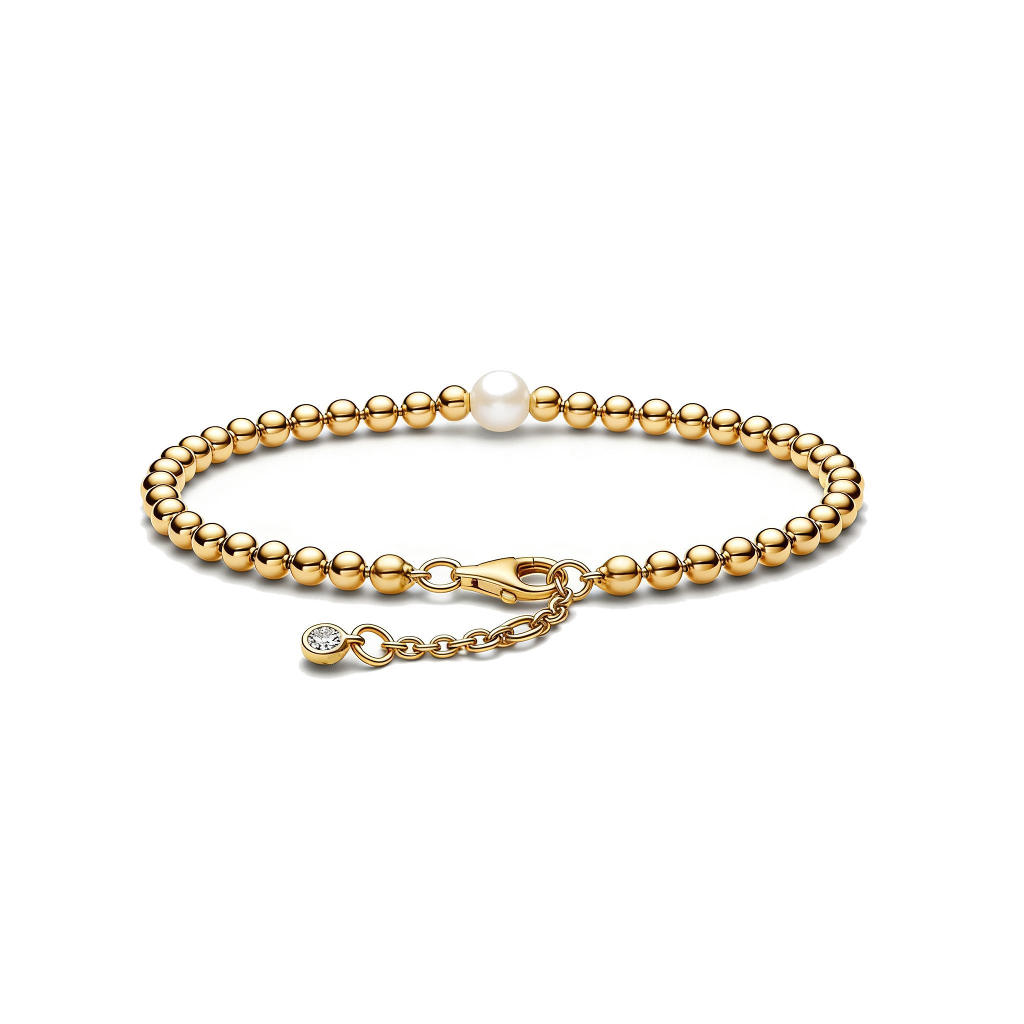 925 Sterling Silver Bracelets for Women - Minimalist Paperclip Chain Pearl Beaded Bracelet Dainty Stackable Jewelry Gift for Her