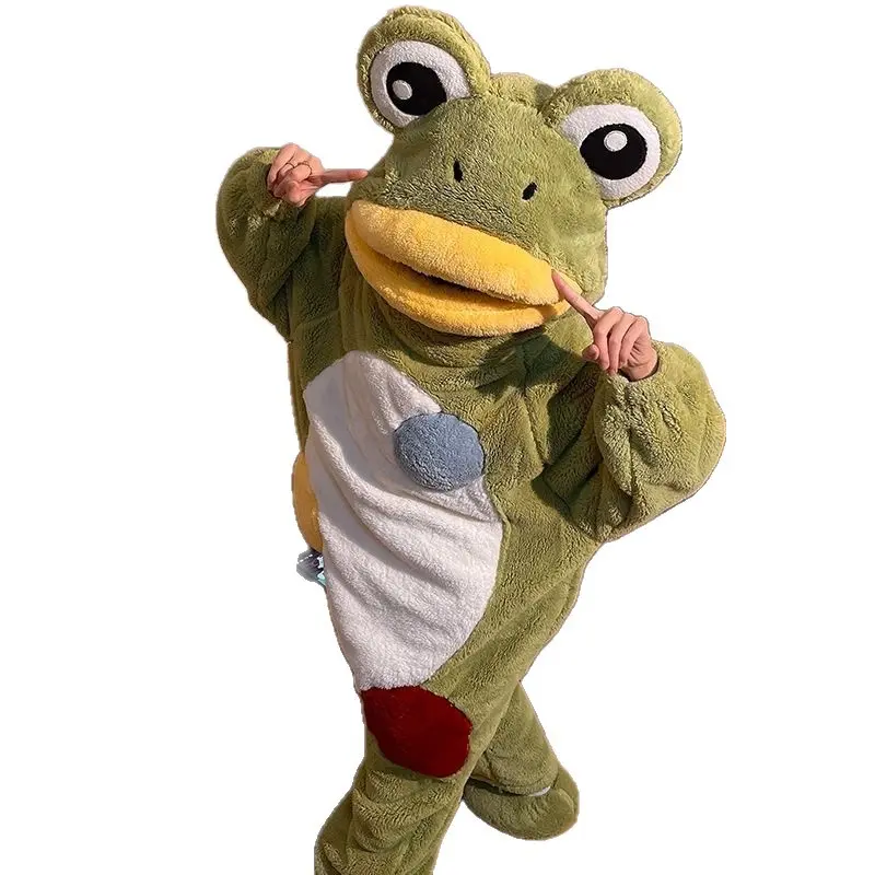 Cartoon Frog Onesie Pajamas – Funny Animal Sleepwear for Kids & Adults