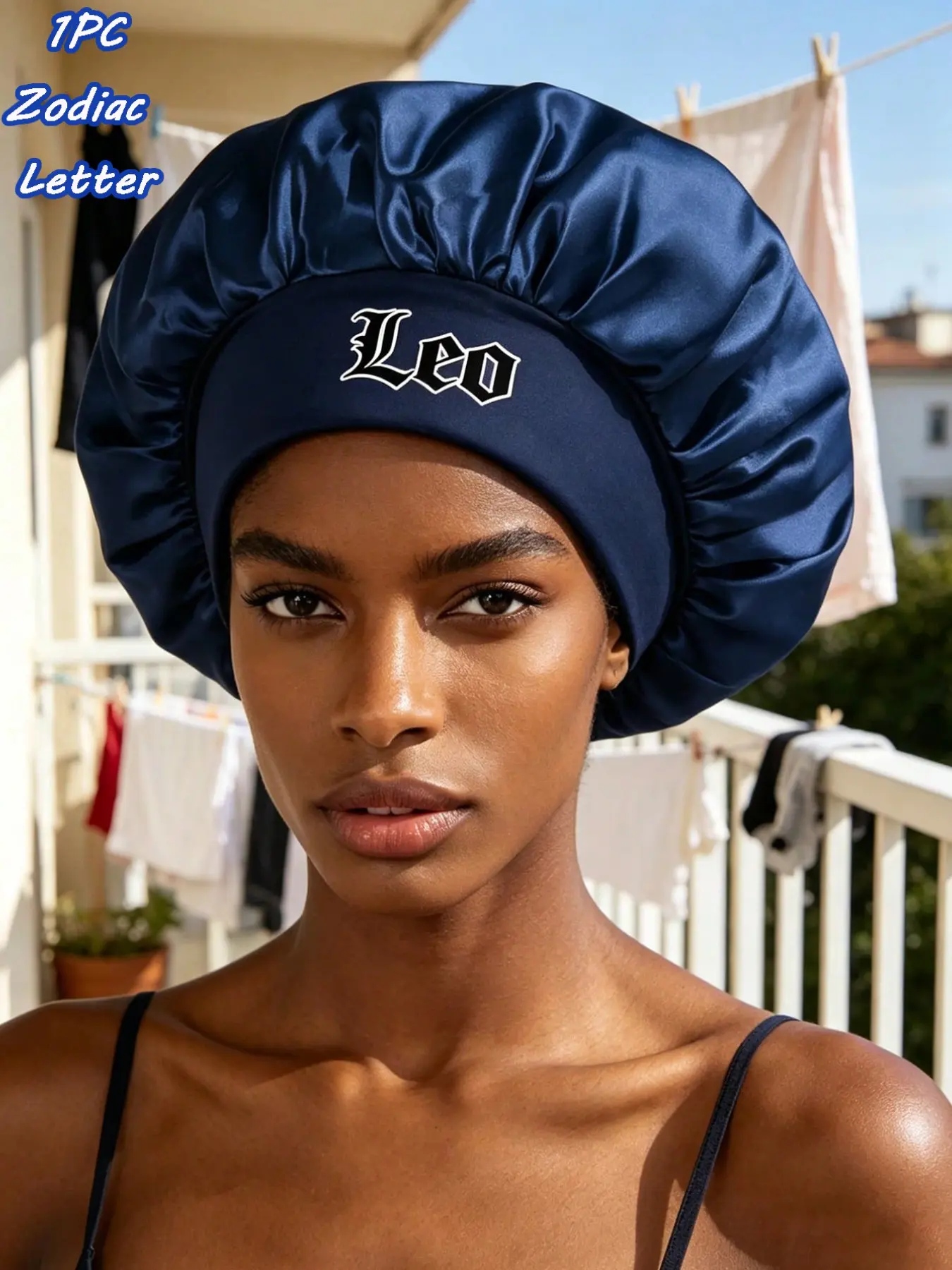 1PC Custom Zodiac Sleep Cap, Skin‑Friendly Night Hair Bonnet, Dry‑Hair‑Friendly Sleep Bonnet, Unisex, For Overnight Business Trips, Overnight Hair Care, Unique Keepsake Item, Bonnets For Sleeping