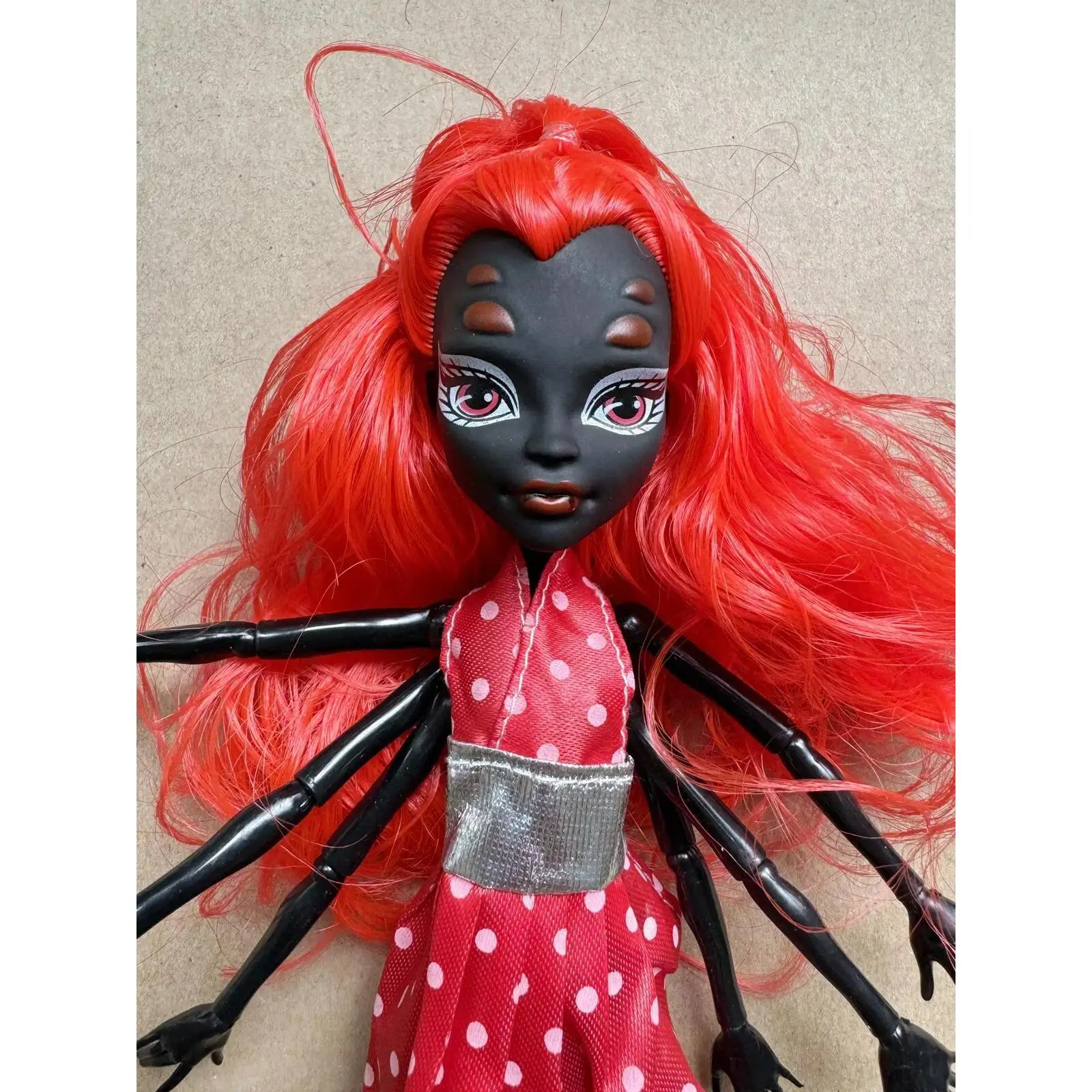 30cm Monster Doll Black Spider 6 Hands Joints Movable Kids Gifts