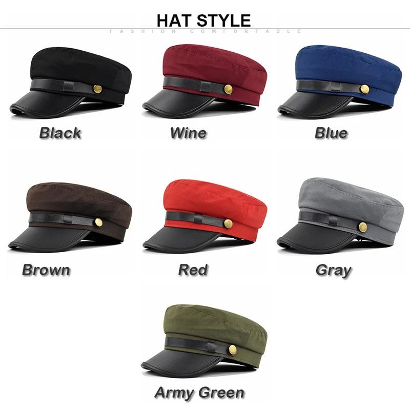 Autumn and Winter Versatile Beret Retro Flat Top Visor Small Face Black Painter Hat Fashion Hat Classic Versatile Adjustable