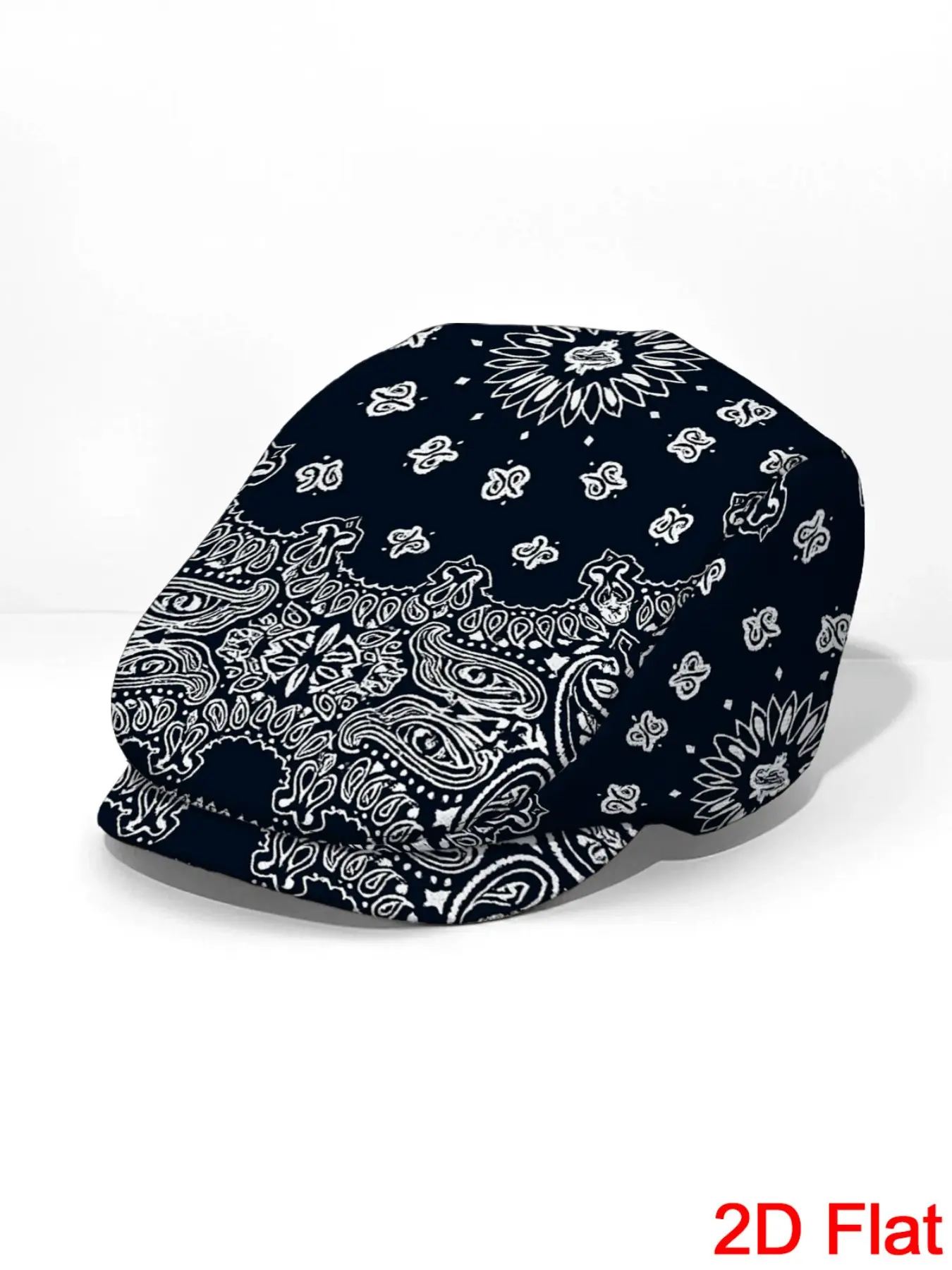 1pc 2D Flat With Paisley pattern bandana design Print Adjustable Flat Cap Painter's Hat Ivy Cap Vintage Gentleman's Hat For Men Women Perfect for All-Day Use Durable Headwear Sports Making It Ideal for Travel Graphic Hats