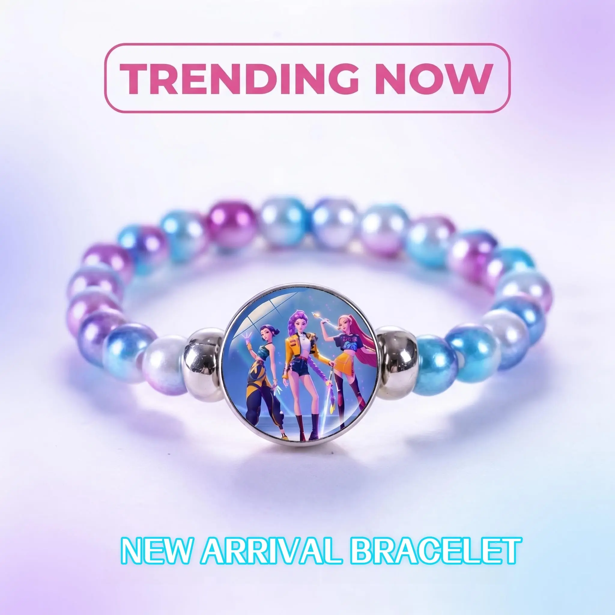 Gradient Dreamy Sparkle Bead Bracelet, Anime Witch Idol Friendship Jewelry Gift, Sweet Cool Best Friend Pendant Chain, Exquisite Trendy Bracelet Gradient Dreamy Sparkle Bead Bracelet, Anime Witch Idol Friendship Jewelry Gift, Sweet Cool Best Friend Pendant Chain, Exquisite Trendy Bracelet