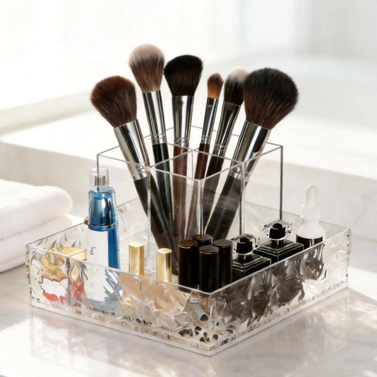360° Rotating Makeup Organizer, Lazy Susan Countertop & Bathroom  Organizer, Skincare Perfume Lipstick Organizer for Dresser, Cabinet Storage