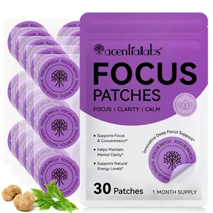 Acentiallabs Focus Patch 30p, Enhance Concentration, Single Unit, No Ca Prop 65 Re, Ideal for Mental Clarity, Essential Wellness Tool