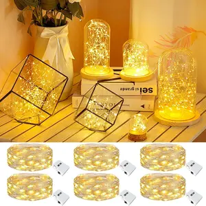 Household daily necessities kolpop 6 Pack LED Fairy Lights Battery Operated, Mini Twinkle String Lights Battery Powered Waterproof for Christmas Mason Jars Party