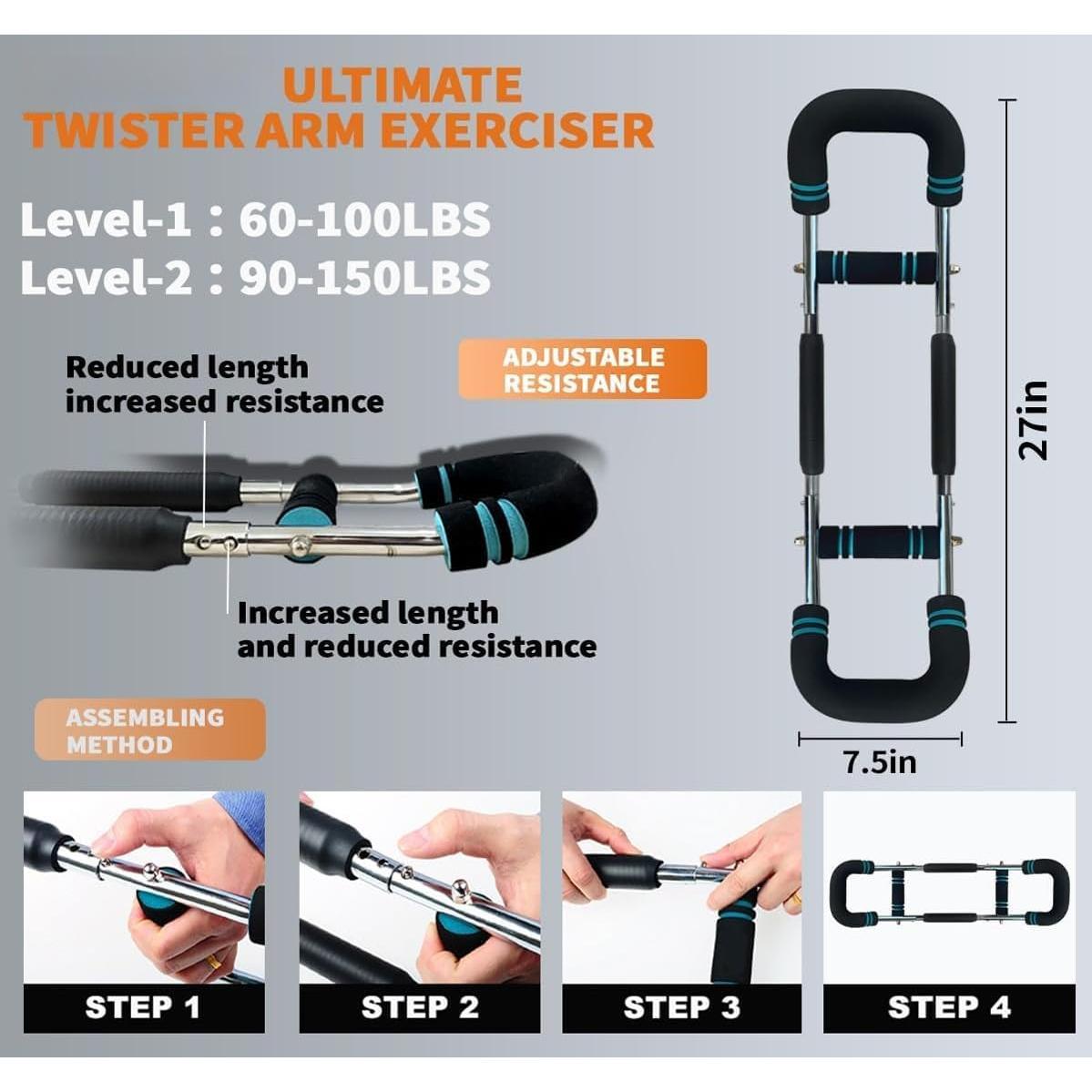 Arm Trainer,Chest workout Strengthen Chest and Arm Muscles Men's Fitness Trainer Detachable Portable Spring Resistance Home Fitness Equipment Forearm Strengthener Arm Trainer,Chest workout Strengthen Chest and Arm Muscles Men's Fitness Trainer Detachable Portable Spring Resistance Home Fitness Equipment Forearm Strengthener