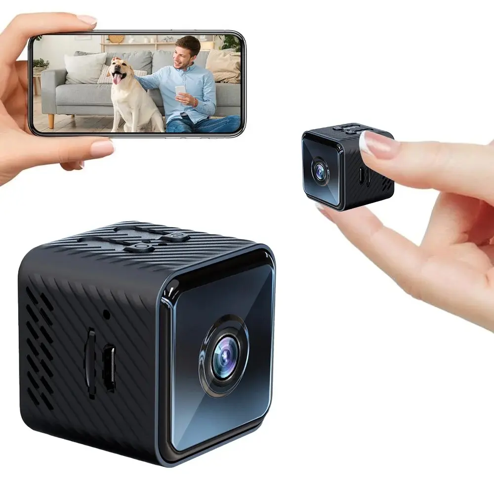 Wireless Intelligent Portable Mini WiFi Security Camera - 720p HD Indoor Home Monitoring Device with Motion Alarm, Infrared Night Vision Camera