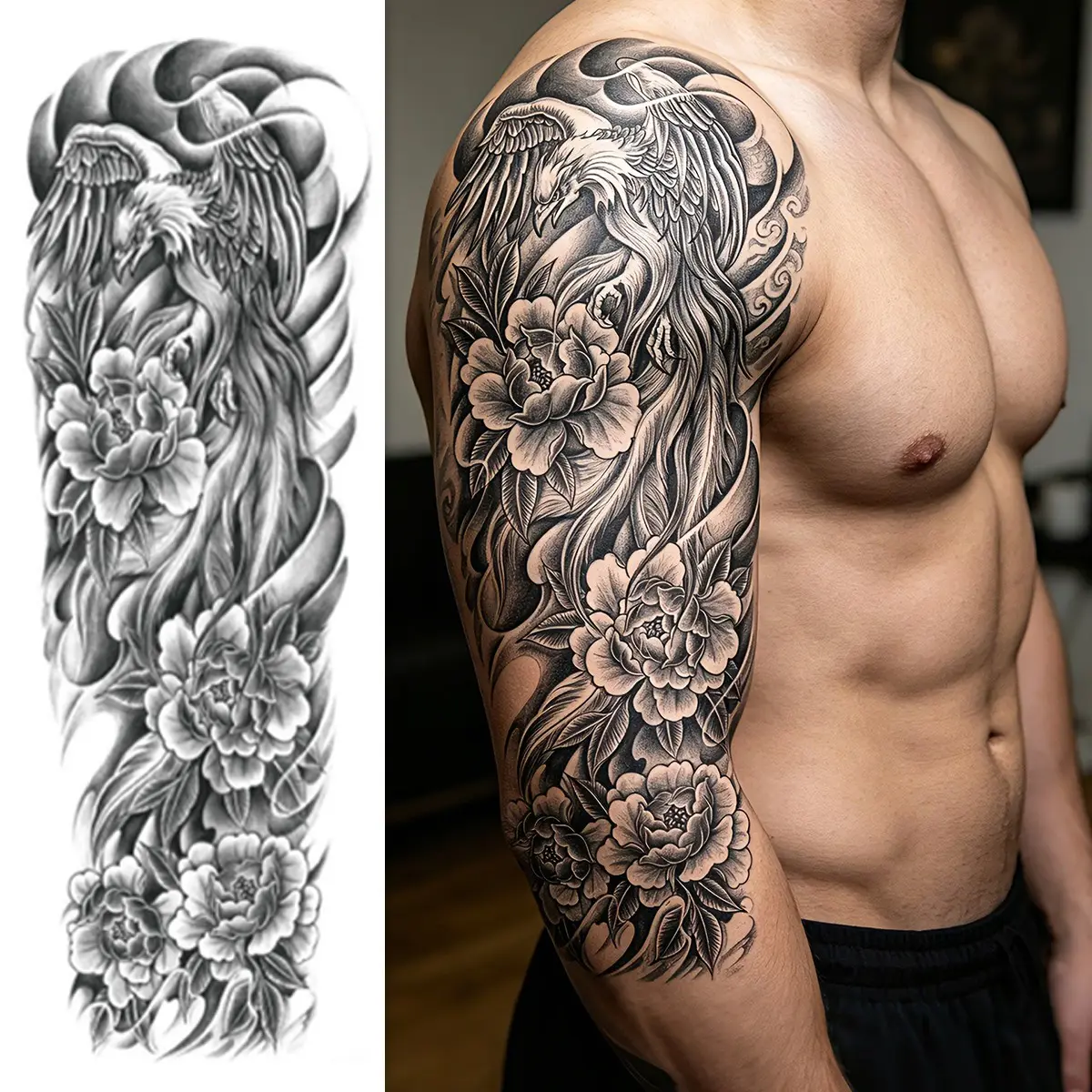 Creative Personalized Temporary Tattoo Sticker, Waterproof & Sweat-Proof, Easy Application, Ideal for Parties, Festivals, All Body Parts, Arm Temporary Tattoos, Temporary Tattoos Stickers