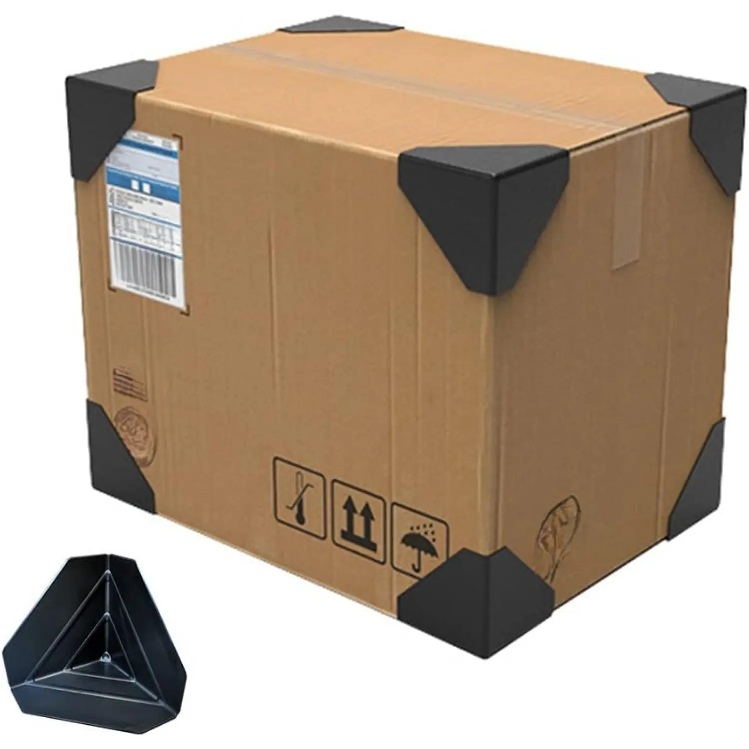 [50 pieces] Transport box corner protector, plastic packaging edge protector, cardboard box packaging corner protector, frame corner protector, manual packaging protector, suitable for express box packaging.
